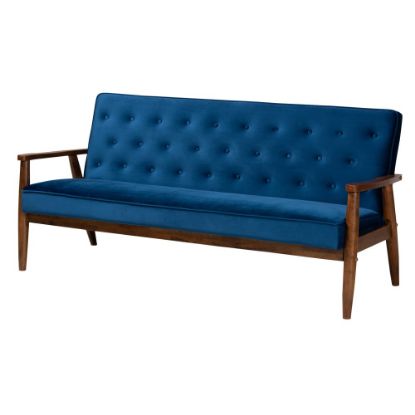 Picture of Baxton Studio 9940 Sofa, Navy Blue