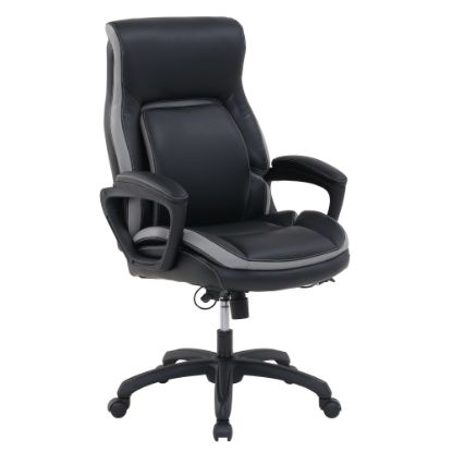 Picture of Shaquille O-Neal Amphion Ergonomic Bonded Leather High-Back Executive Office Chair, Black