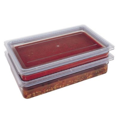 Picture of Cambro 1/3 Size Camwear Grip Food Pan Cover, Clear