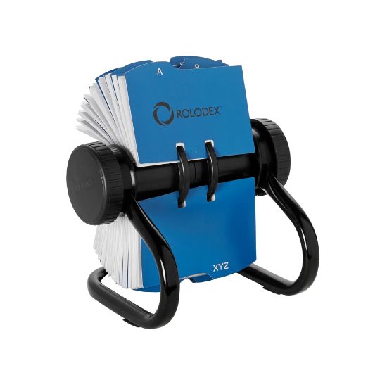 Picture of Rolodex Rotary Business Card File, 400-Card Capacity, Black