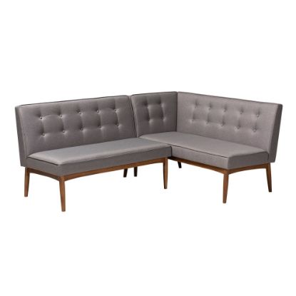 Picture of Baxton Studio 9306 2-Piece Dining Nook Banquette Set, Gray