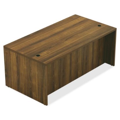 Picture of Lorell Chateau 60inW Shell Computer Desk, Walnut