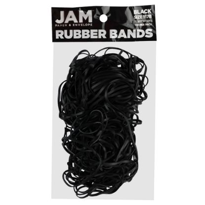 Picture of JAM Paper Rubber Bands, Black, Size 117B, Pack Of 100 Rubber Bands