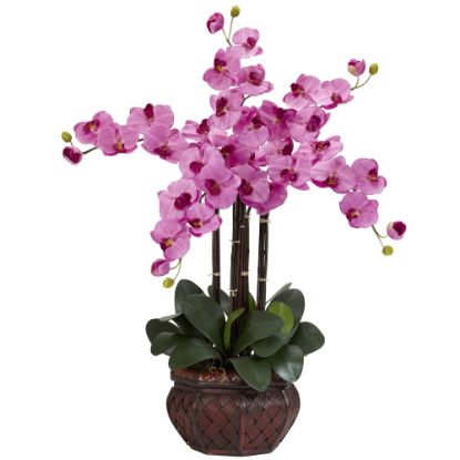 Picture of Nearly Natural 31inH Silk Phalaenopsis Arrangement With Decorative Pot, Mauve