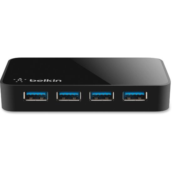 Picture of Belkin SuperSpeed USB 3.0 4-port Hub - USB - 640 MB/s - Smartphone - External - 4 USB Port(s) - 4 USB 3.0 Port(s)