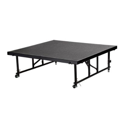 Picture of National Public Seating Carpeted Transfix Stage Platform, 4ft x 4ft, Gray