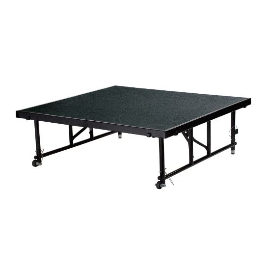 Picture of National Public Seating Carpeted Transfix Stage Platform, 4ft x 4ft, Black