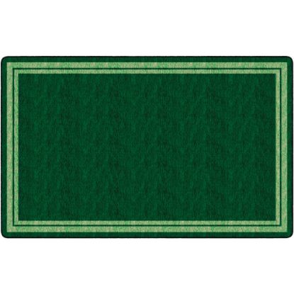 Picture of Flagship Carpets Double-Border Rectangular Rug, 90in x 144in, Clover Green