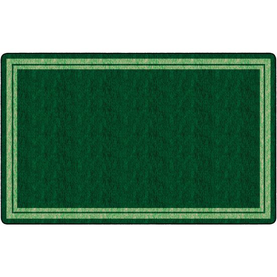 Picture of Flagship Carpets Double-Border Rectangular Rug, 90in x 144in, Clover Green