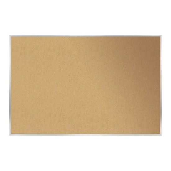 Picture of Ghent Cork Bulletin Board, 48 1/2in x 72 1/2in, Aluminum Frame With Silver Finish