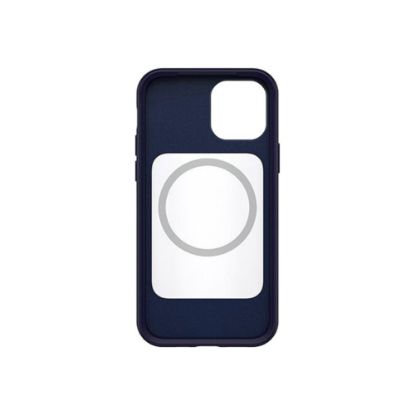 Picture of OtterBox Symmetry Series+ - Back cover for cell phone - with MagSafe - polycarbonate, synthetic rubber - navy captain blue - for Apple iPhone 12, 12 Pro