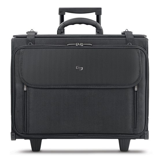 Picture of Solo New York Morgan Rolling Hard Side Catalog Case with 17.3in Laptop Compartment, Black