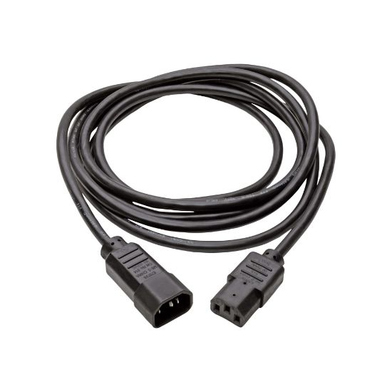 Picture of Eaton Tripp Lite Series PDU Power Cord, C13 to C14 - 10A, 250V, 18 AWG, 10 ft. (3.05 m), Black - Power extension cable - IEC 60320 C14 to power IEC 60320 C13 - AC 100-250 V - 10 A - 10 ft - black