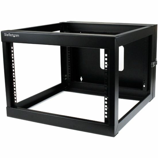 Picture of StarTech.com 6U 22in Depth Hinged Open Frame Wallmount Server Rack - Wall-mount your server or networking equipment with a hinged rack design for easy access and maintenance - 6u Wallmount Rack - 6u Wall Mount Rack - Wall Mount Open Rack