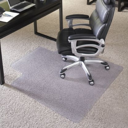 Picture of Flash Furniture Big And Tall 400-lb. Capacity Vinyl Chair Mat With Lip, 36in x 48in, Clear