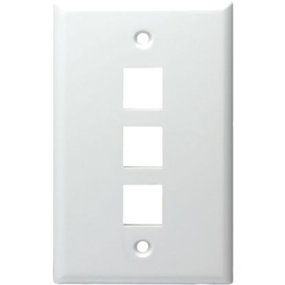 Picture of DataComm 20-3003-WH Keystone Faceplate - 3 x Socket(s) - White