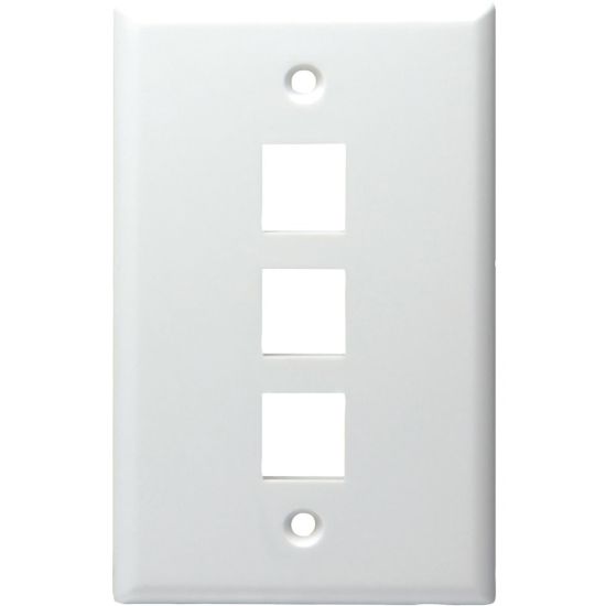 Picture of DataComm 20-3003-WH Keystone Faceplate - 3 x Socket(s) - White