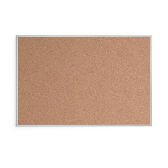 Picture of U Brands Cork Bulletin Board, 72in X 48in, Silver Aluminum Frame, Actual Size 70in X 47in (023U00-01)