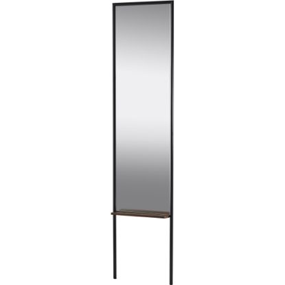 Picture of Adesso Monty Rectangular Leaning Mirror, 65-1/8inH x 15inW x 3-1/2inD, Black/Walnut