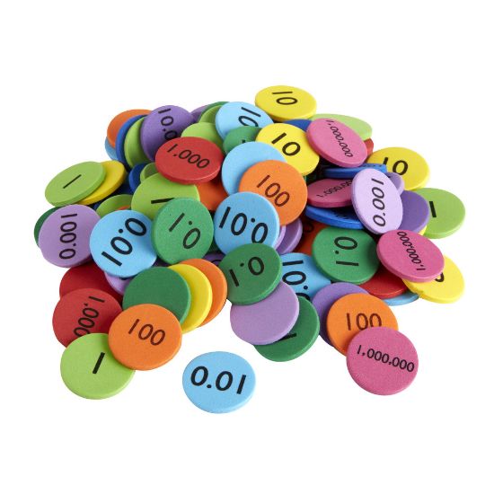 Picture of Office Depot Brand Place Value Discs, Pre-K, Assorted Colors, 25 Discs Per Set, Pack Of 10 Sets