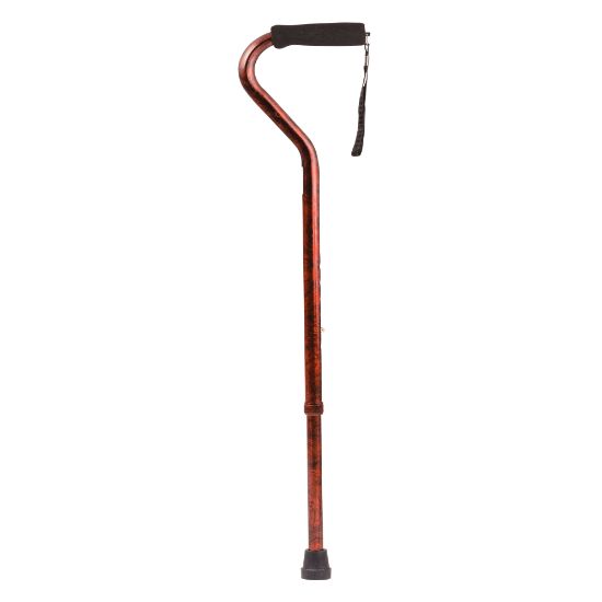 Picture of DMI Designer Adjustable Offset-Handle Aluminum Cane, 39in, Copper Swirl