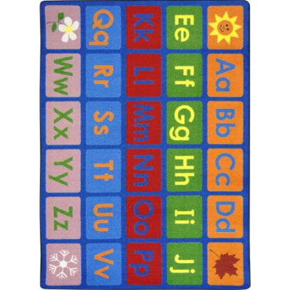 Picture of Joy Carpets Kids Essentials Rectangle Area Rug, Any Day Alphabet, 5-1/3ft x 7-33/50ft, Multicolor