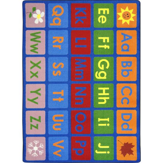 Picture of Joy Carpets Kids Essentials Rectangle Area Rug, Any Day Alphabet, 5-1/3ft x 7-33/50ft, Multicolor