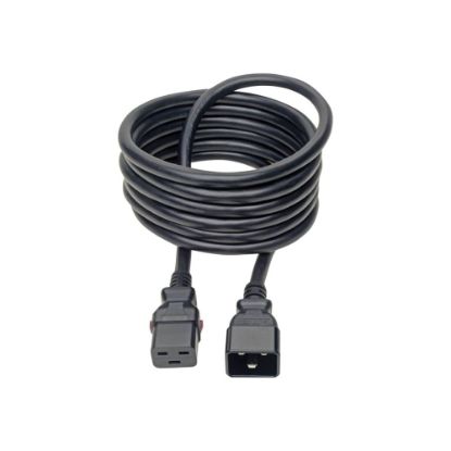 Picture of Eaton Tripp Lite Series Power Extension Cord, Locking C19 to C20 - Heavy-Duty, 20A, 100-250V, 12 AWG, 10 ft. (3.05 m), Black - Power extension cable - IEC 60320 C20 to IEC 60320 C19 locking - AC 100-250 V - 20 A - 10 ft - black - North America