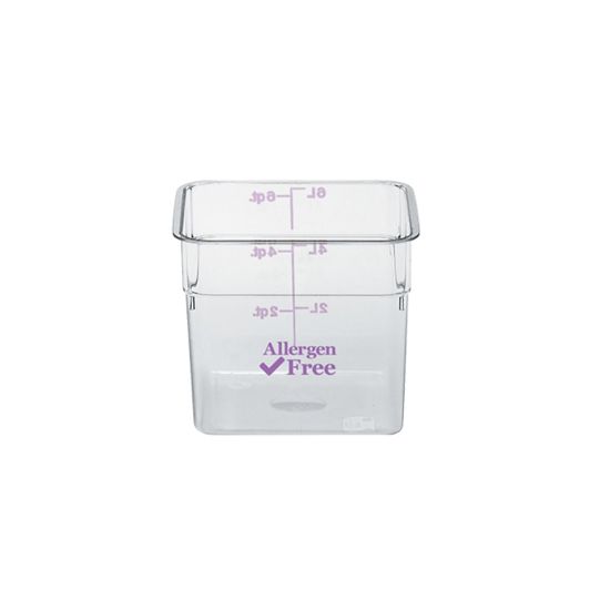 Picture of Cambro Allergen-Free CamSquare Container, 22 Qt, Clear/Purple