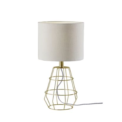 Picture of Adesso Simplee Victor Table Lamp, 19inH, Antique Brass/Off-White