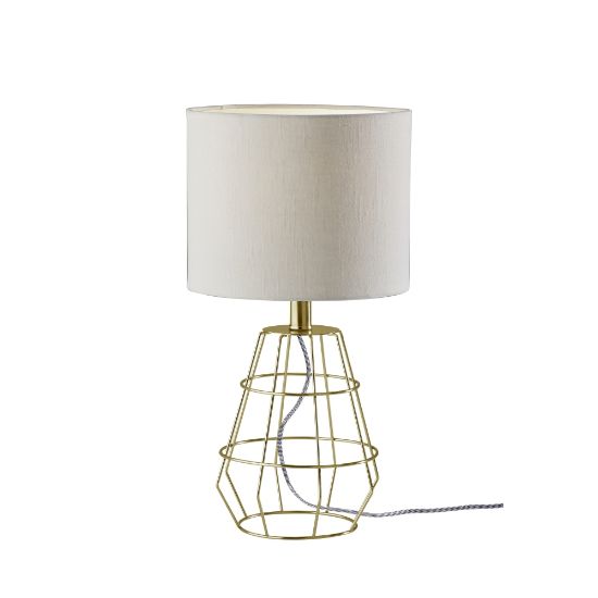 Picture of Adesso Simplee Victor Table Lamp, 19inH, Antique Brass/Off-White