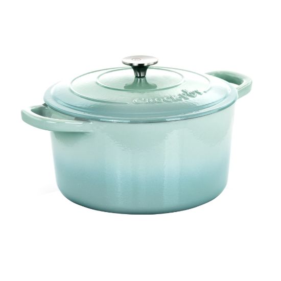 Picture of Crock-Pot Artisan 7-Quart Cast Iron Dutch Oven, Aqua Blue