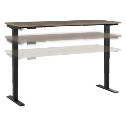 Picture of Bush Business Furniture Move 40 Series Electric 72inW x 30inD Electric Height-Adjustable Standing Desk, Modern Hickory/Black, Standard Delivery