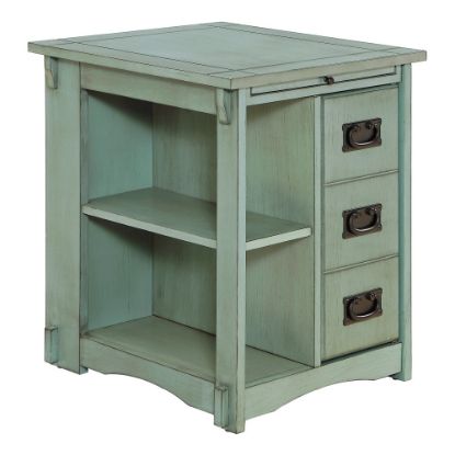 Picture of Powell Molina Side Table, 24inH x 18-3/8inW x 22-5/8inD, Teal