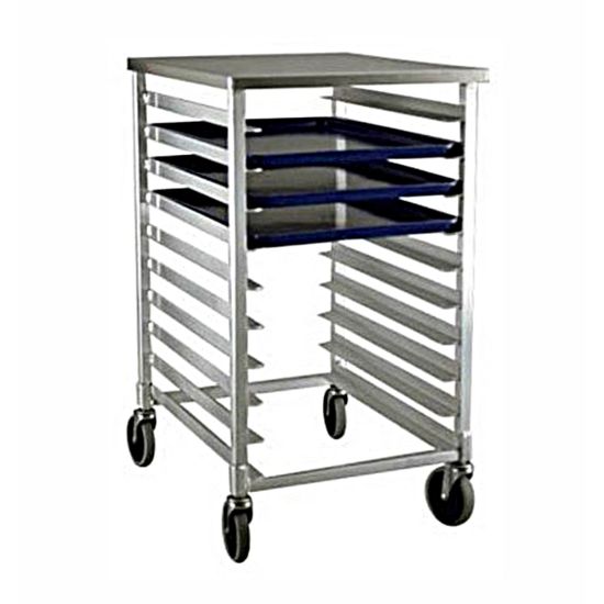 Picture of New Age Industrial Half-Size Mobile Bun Rack With Worktop, 38inH x 20-3/8inW x 26inD, Stainless