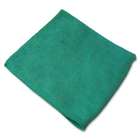 Picture of Genuine Joe General Purpose Microfiber Cloth - For General Purpose - 16in Length x 16in Width - 12.0 / Bag - 15 / Carton - Green