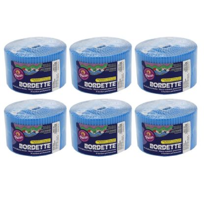 Picture of Bordette Decorative Borders, 2-1/4in x 50ft, Brite Blue, Pack Of 6 Rolls