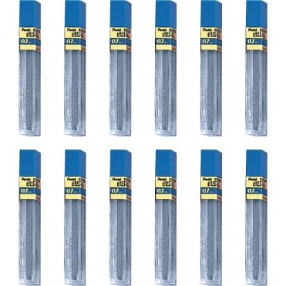 Picture of Pentel Super Hi-Polymer Leads - 0.7 mmMedium Point - 2H - Black - 144 / Box