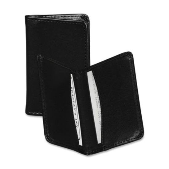 Picture of Samsill Leather Carrying Case Wallet For Business Card, Black