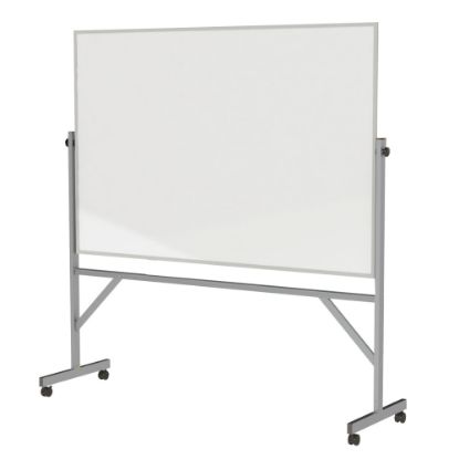 Picture of Ghent Reversible Natural Cork/Non-Magnetic Dry-Erase Whiteboard Board, 78 1/8in x 77 1/4in, Silver Aluminum Frame