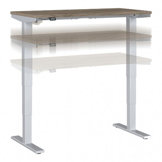 Picture of Bush Business Furniture Move 40 Series Electric 48inW Height-Adjustable Standing Desk, Modern Hickory/Cool Gray Metallic, Standard Delivery