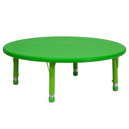 Picture of Flash Furniture 45in Round Adjustable Activity Table, Green