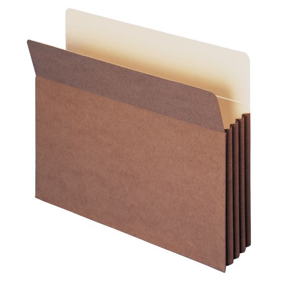 Picture of Smead TUFF Pocket File Pockets, 3 1/2in Expansion, 9 1/2in x 11 3/4in, 30% Recycled, Dark Brown, Pack Of 10