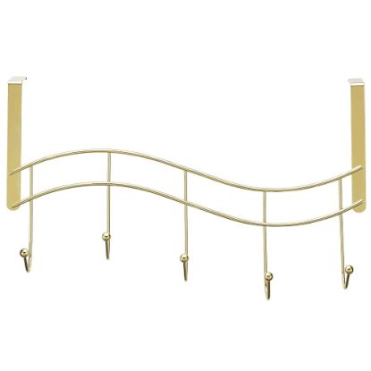 Picture of Better Houseware Brass Over-Door Hook Rack, 8inH x 15inW x 4inD, Gold