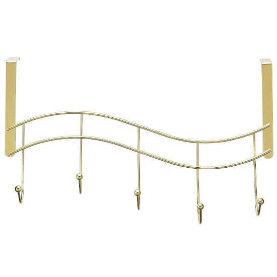 Picture of Better Houseware Brass Over-Door Hook Rack, 8inH x 15inW x 4inD, Gold