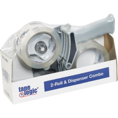 Picture of Tape Logic Crystal Clear Tape With 2in Top Sealing Gun Carton Sealing Dispenser, 3in Core, 2in x 55 Yd., Clear