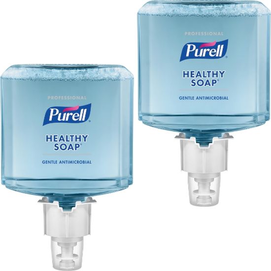 Picture of Purell Professional HEALTHY SOAP Antimicrobial Foam Hand Soap ES4 Refills, Fresh Scent, 1,200 mL, Blue, Pack Of 2 Bottles