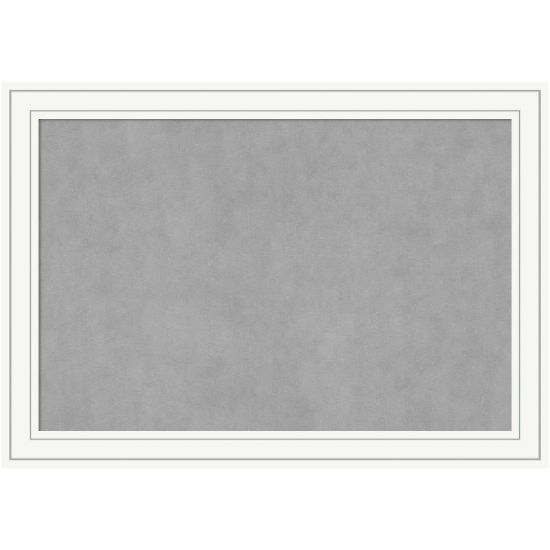 Picture of Amanti Art Magnetic Bulletin Board, Steel/Aluminum, 41in x 29in, Craftsman White Wood Frame