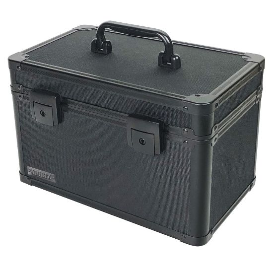 Picture of IdeaStream Metal Divided Storage Box, 8inH x 7inW x 7inD, Black