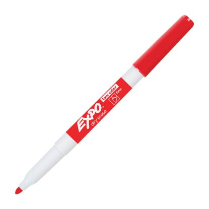 Picture of EXPO Low-Odor Dry-Erase Markers, Fine Point, Red, Pack Of 12